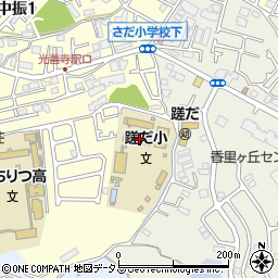 枚方市立　蹉ダ留守家庭児童会室周辺の地図