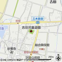 吉田児童遊園周辺の地図