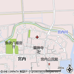 兵庫県姫路市網干区宮内237周辺の地図