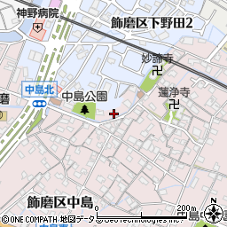 兵庫県姫路市飾磨区中島1082周辺の地図