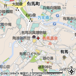 兵庫県神戸市北区有馬町1200周辺の地図