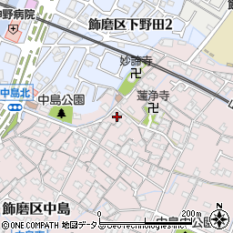 兵庫県姫路市飾磨区中島957周辺の地図