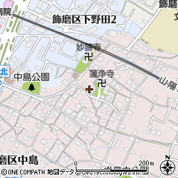 兵庫県姫路市飾磨区中島888周辺の地図