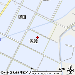 愛知県豊橋市下条東町沢渡周辺の地図