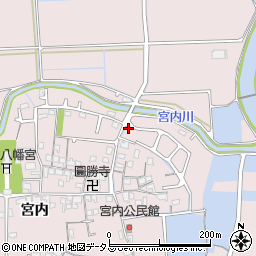 兵庫県姫路市網干区宮内39周辺の地図