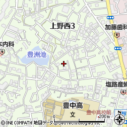 上野西公園周辺の地図