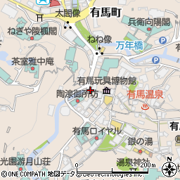 兵庫県神戸市北区有馬町829周辺の地図