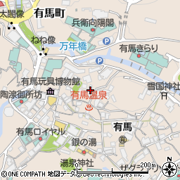 兵庫県神戸市北区有馬町1389周辺の地図