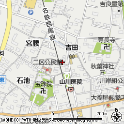 愛知県西尾市吉良町吉田斉藤久117周辺の地図