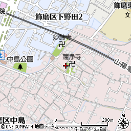 兵庫県姫路市飾磨区中島893周辺の地図