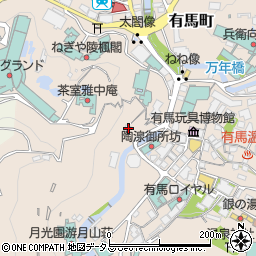 兵庫県神戸市北区有馬町1679周辺の地図