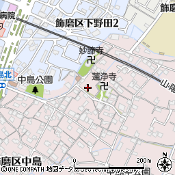 兵庫県姫路市飾磨区中島889周辺の地図