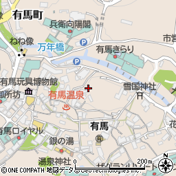 兵庫県神戸市北区有馬町1387周辺の地図