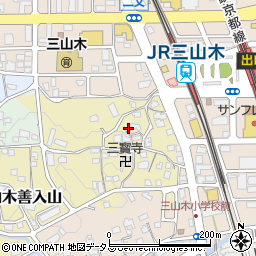 京都府京田辺市三山木山崎89周辺の地図