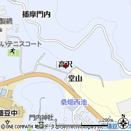 愛知県西尾市西幡豆町高沢周辺の地図