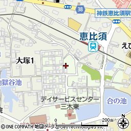 兵庫県三木市君が峰町4-45周辺の地図
