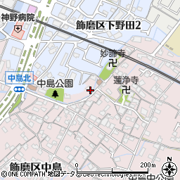 兵庫県姫路市飾磨区中島1079周辺の地図