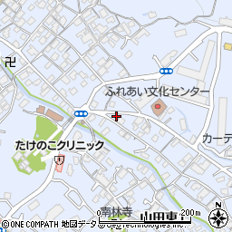 吹田山田郵便局周辺の地図