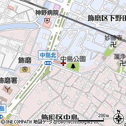 兵庫県姫路市飾磨区中島1084周辺の地図