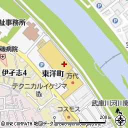 兵庫県宝塚市東洋町周辺の地図