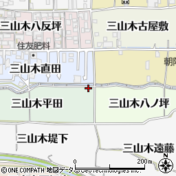 京都府京田辺市三山木平田2周辺の地図