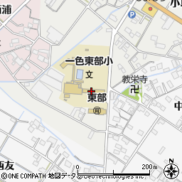 一色東部児童クラブ周辺の地図