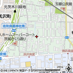 大阪府茨木市沢良宜東町周辺の地図