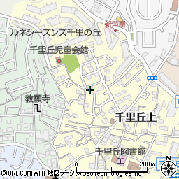 大阪府吹田市千里丘上28-4周辺の地図