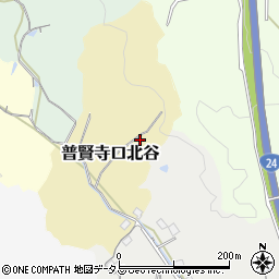 京都府京田辺市普賢寺口北谷27周辺の地図