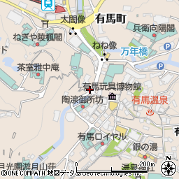 兵庫県神戸市北区有馬町828周辺の地図