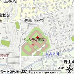 兵庫県宝塚市宝梅周辺の地図