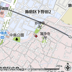 兵庫県姫路市飾磨区中島890周辺の地図