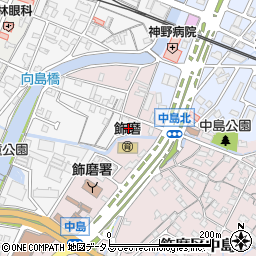 兵庫県姫路市飾磨区中島1117周辺の地図
