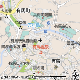 兵庫県神戸市北区有馬町1401周辺の地図