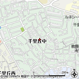 大阪府吹田市千里丘中周辺の地図