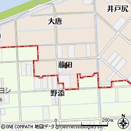 愛知県豊川市行明町藤田周辺の地図