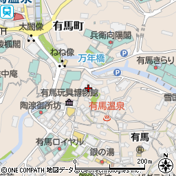 兵庫県神戸市北区有馬町1208周辺の地図