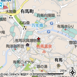 兵庫県神戸市北区有馬町1404周辺の地図