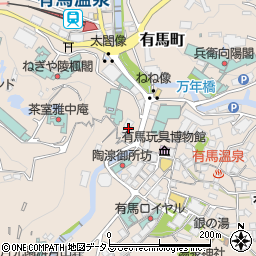 兵庫県神戸市北区有馬町1645周辺の地図