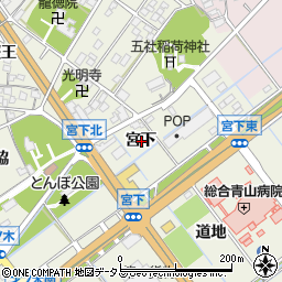 愛知県豊川市小坂井町宮下周辺の地図