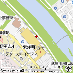 兵庫県宝塚市東洋町5周辺の地図