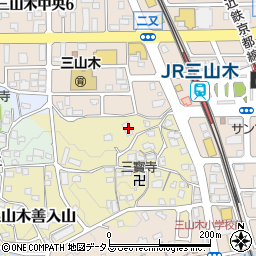 京都府京田辺市三山木山崎82周辺の地図