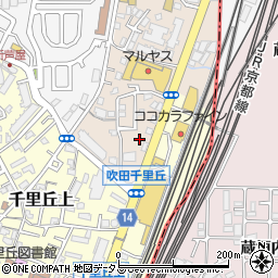 冨尾石油株式会社　千里丘ＳＳ周辺の地図