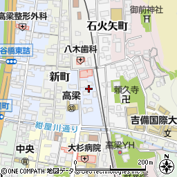 岡山県高梁市中之町周辺の地図