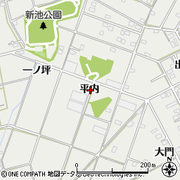 愛知県豊川市伊奈町平内周辺の地図