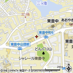 コープ東豊中駐車場周辺の地図