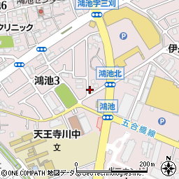 兵庫県伊丹市鴻池周辺の地図