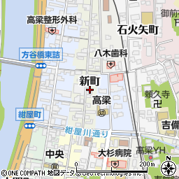 岡山県高梁市新町75周辺の地図