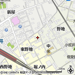 愛知県豊川市平井町東野地2周辺の地図