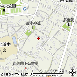 静岡県浜松市浜名区西美薗499周辺の地図